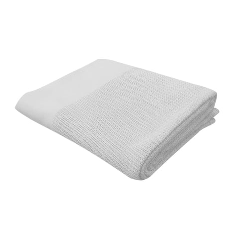 White Cotton Weave Massage Table Blanket 72" x 90"