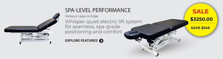 Relaxus LAGUNA EDGE Electric Tilt Massage Table Package