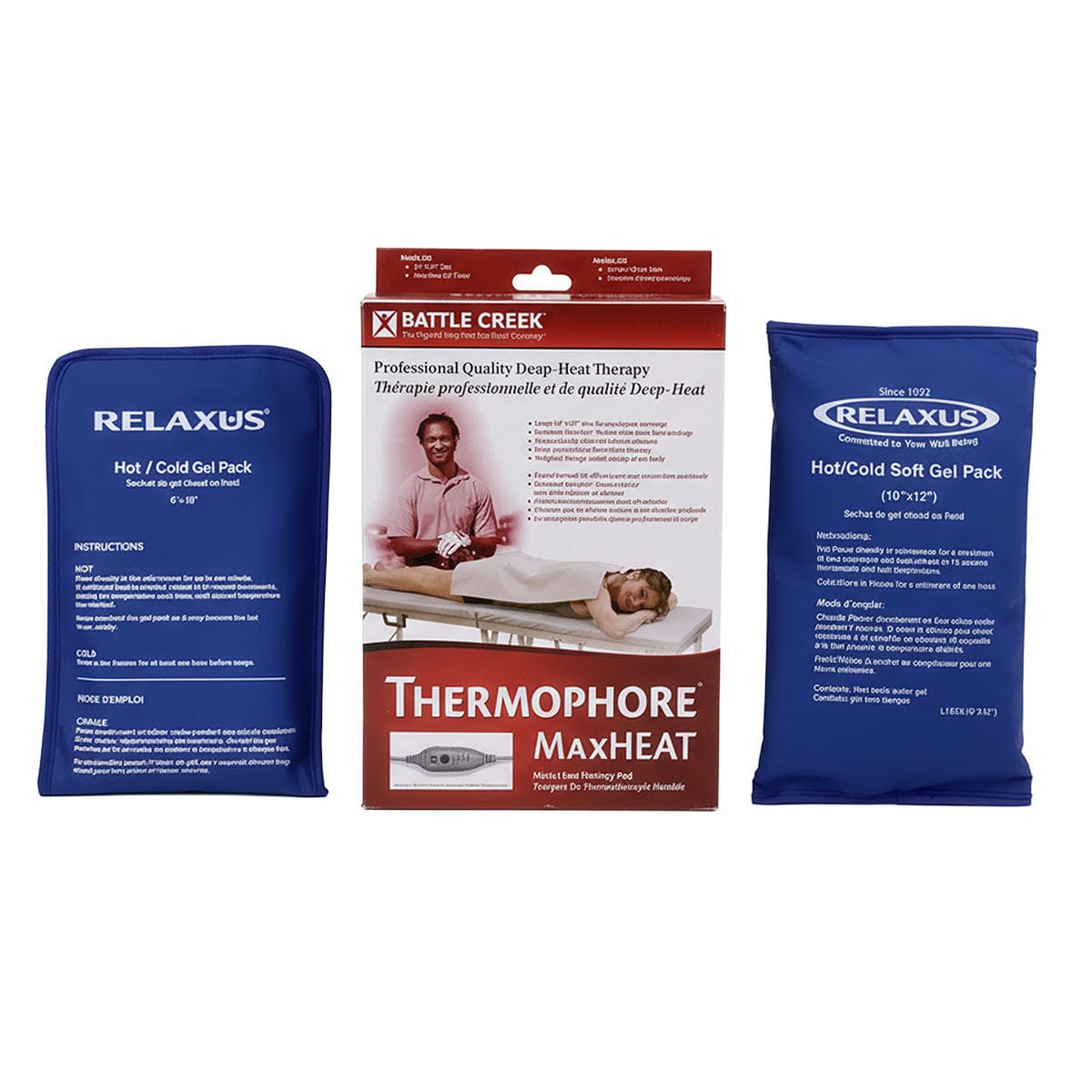 Thermophore MaxHeat Heating Pad 14×27 + 2 Gel Packs