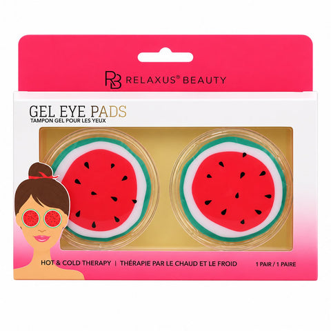 Reusable watermelon hot and cold gel eye pads Cooling watermelon gel eye pads Watermelon-shaped reusable gel eye pads Pair of hot and cold watermelon eye pads Cooling gel eye pads for tired eyes PVC watermelon gel eye pads with non-toxic filling Reusable warming watermelon eye pads Compact watermelon gel eye pads for home or travel