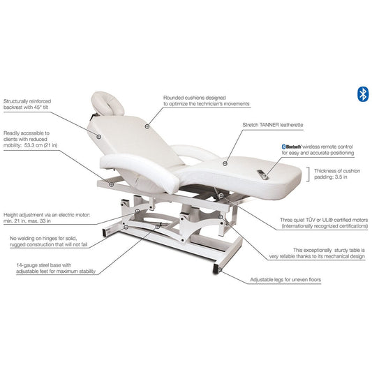 Silhouet-Tone Spaone White Spa Electric Table