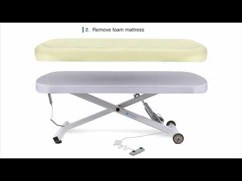 Earthlite ELLORA LX™  Black Flat Multi-Purpose Treatment Table w/Replaceable Mattress