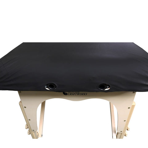 Black Protective Fitted Flat Table Cover