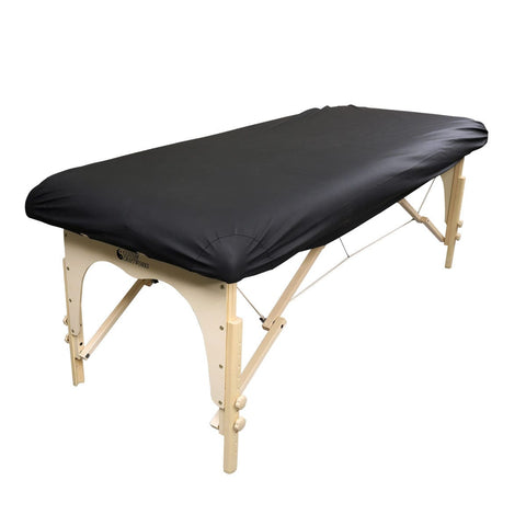 Black Protective Fitted Flat Table Cover