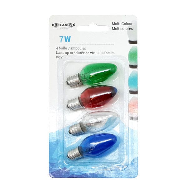Wholesale 4-Pack Multi-Colour 7 W Light Bulbs - Package of 12