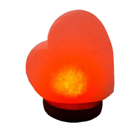 Mini Amber Heart Himalayan Salt Lamp