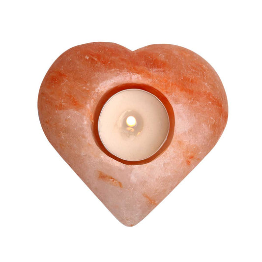 Himalayan Salt Heart Tea Light Holder