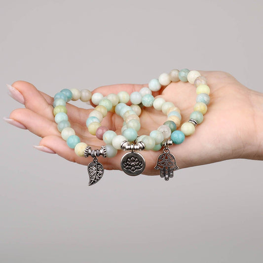 Amazonite Bracelets in hand