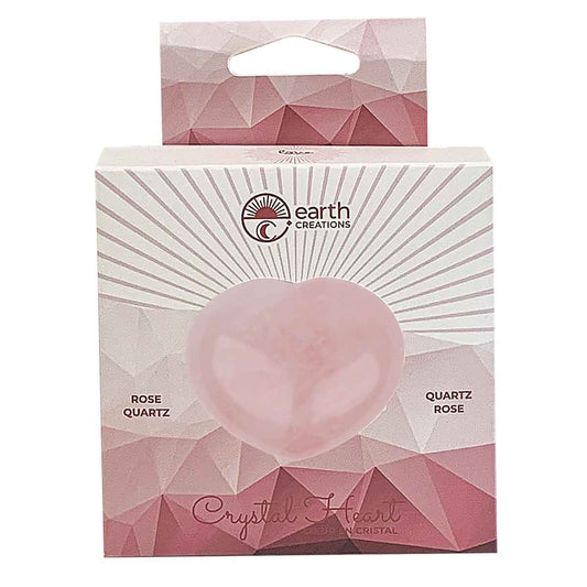 Rose Quartz Crystal Gemstone Heart Displayer of 12