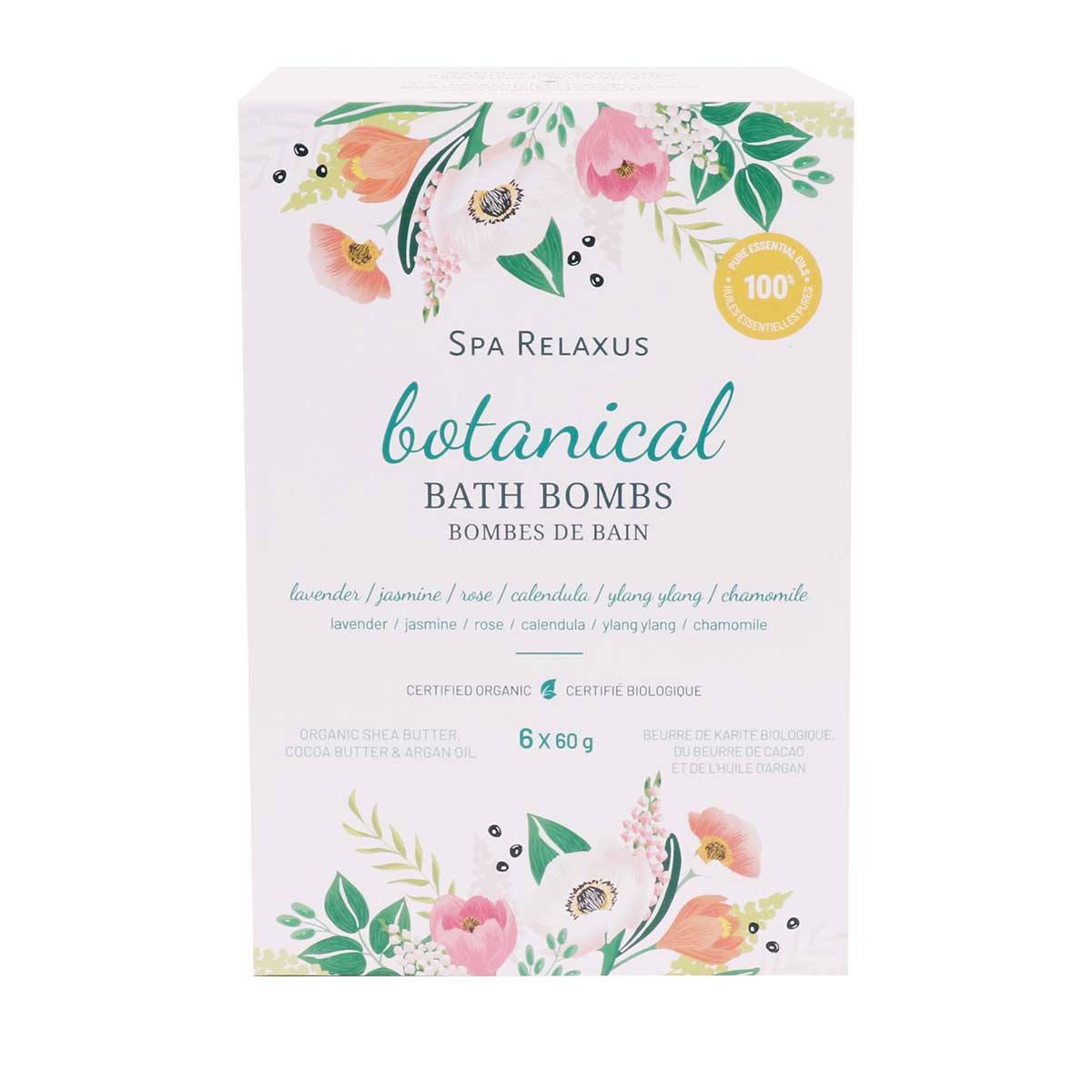 Botanical Bath Bomb 6 Piece Gift Set (6 x 60 g)