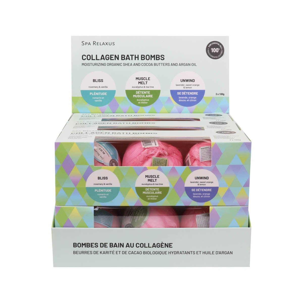 Collagen Bath Bombs displayer