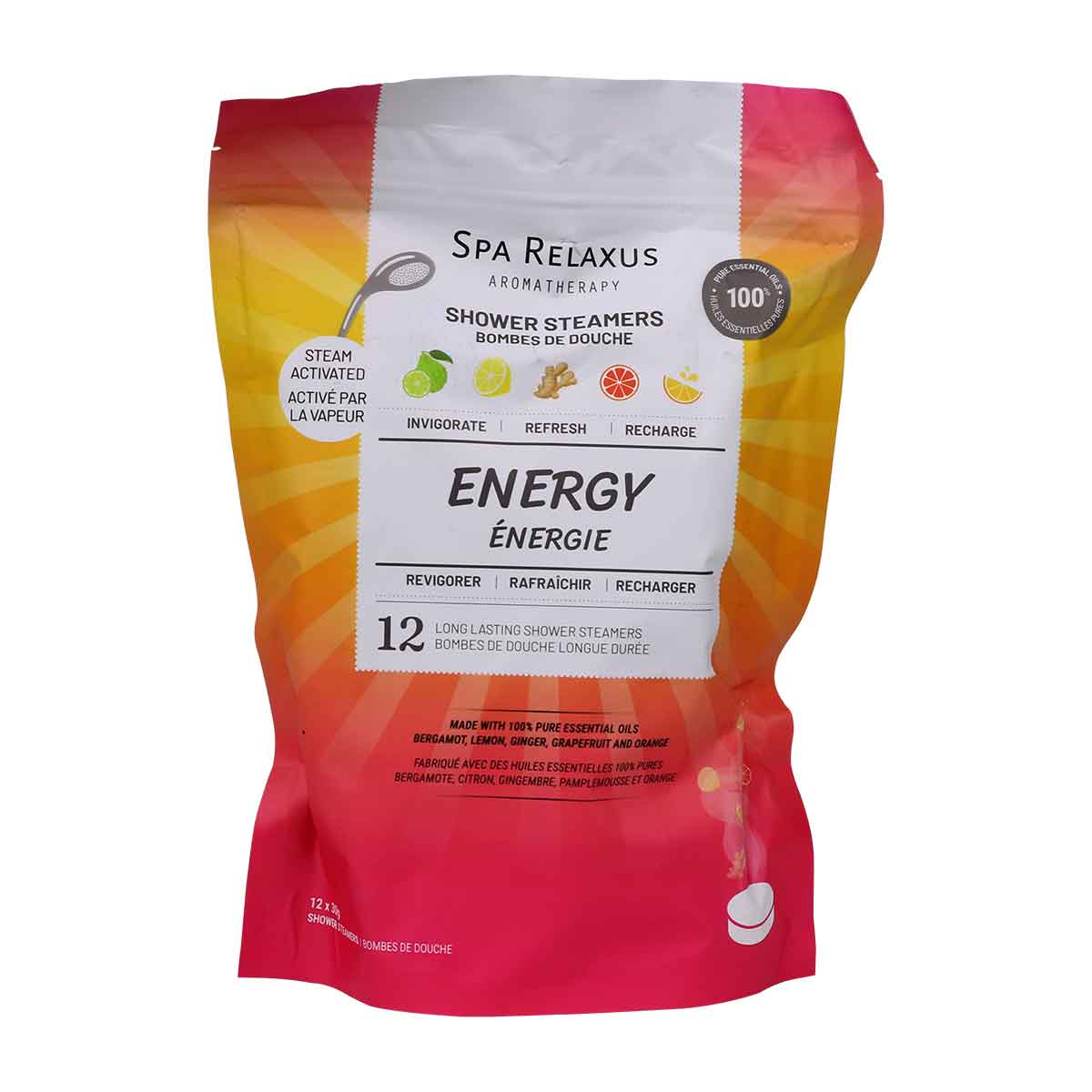 Energy Shower Energy Shower Steamers (12 x 30g) – Relaxus Professional