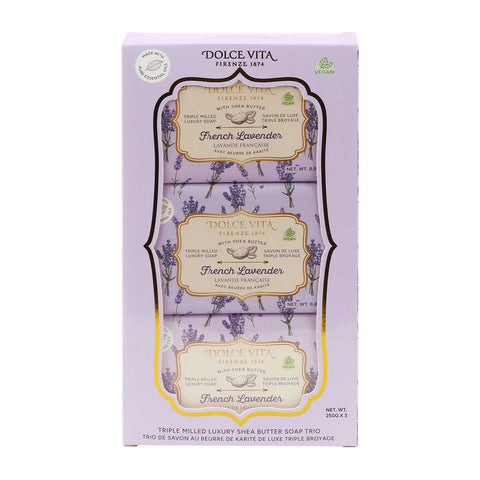 Dolce Vita Triple Milled Luxury Soaps with Shea Butter (3-Pack)