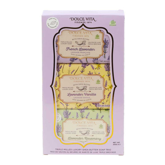 Dolce Vita Triple Milled Luxury Soaps with Shea Butter (3-Pack)