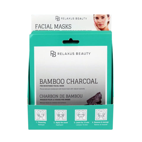 Bamboo Charcoal Facial Mask - Displayer of 12