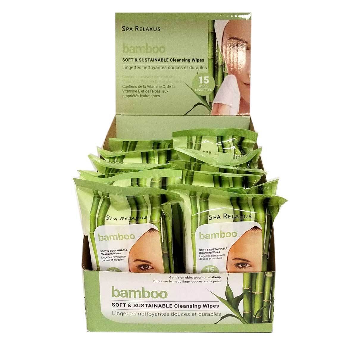 Bamboo Cleansing Wipes Displayer of 12