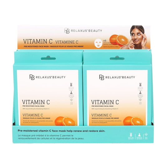 Vitamin C Face Masks - Displayer of 12