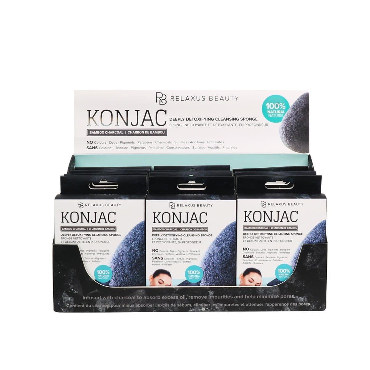 Bamboo Charcoal Konjac Cleansing Sponge