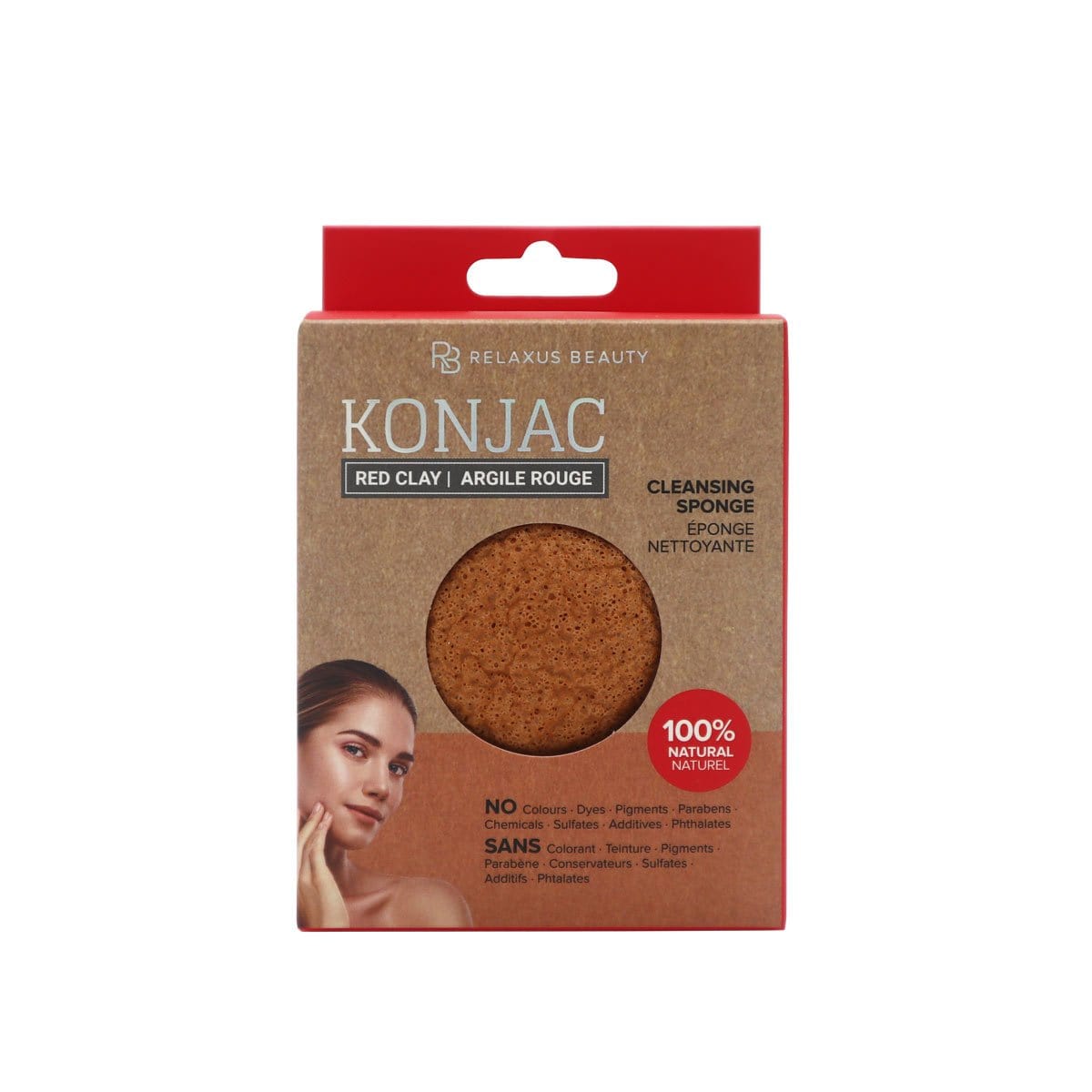 Red Clay Konjac Cleansing Sponge