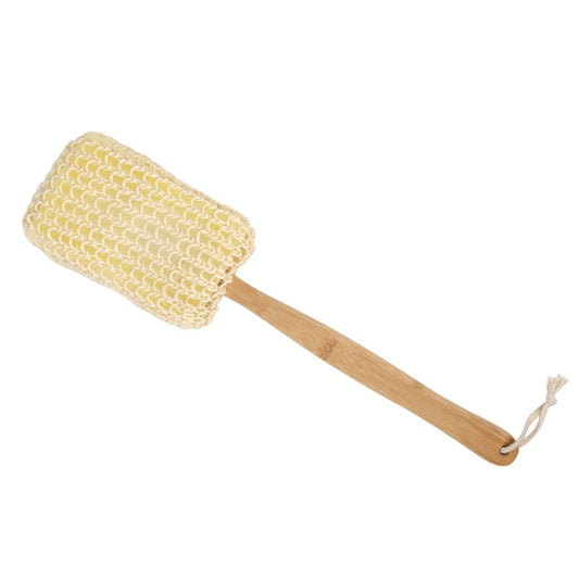 Bamboo Sisal Back Sponge with Handle