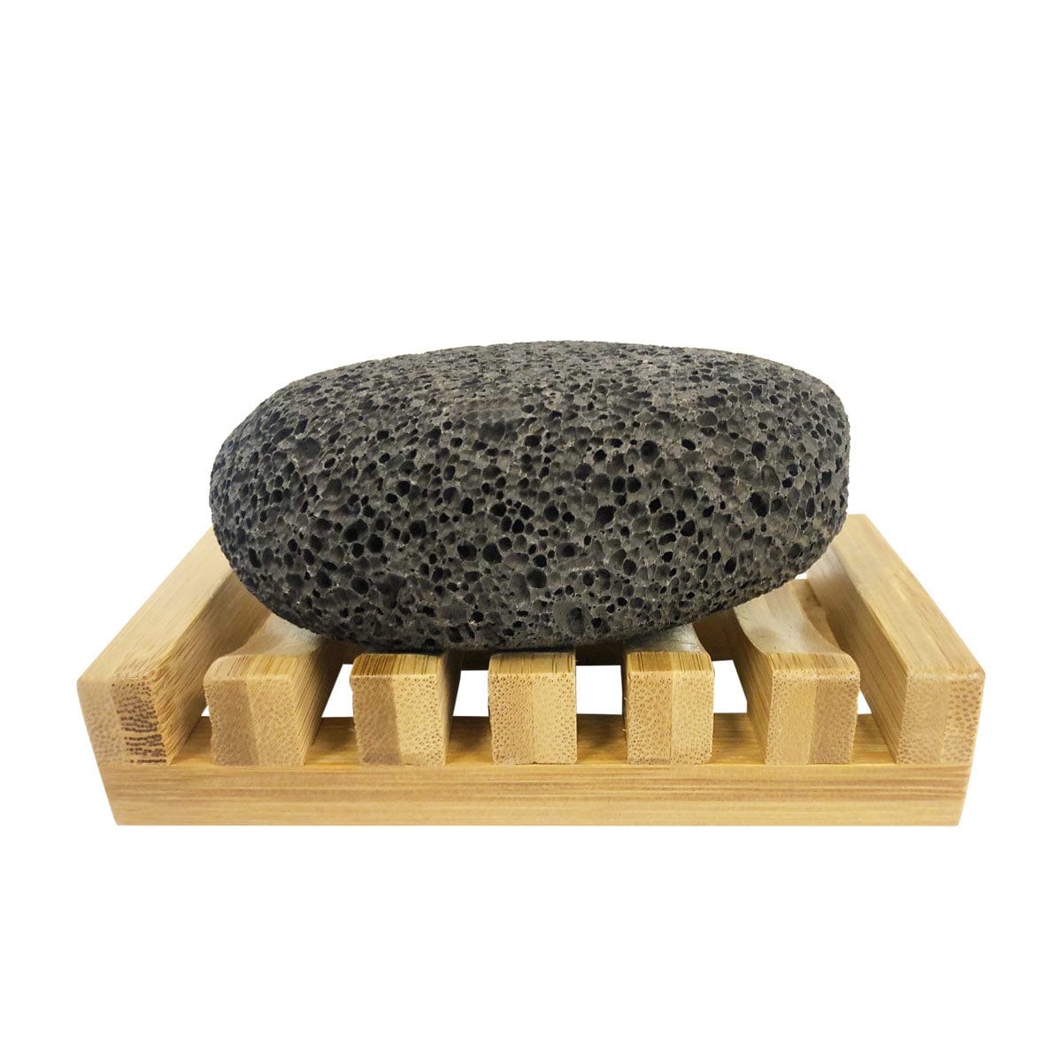 Lava Pumice Stone with Bamboo Tray