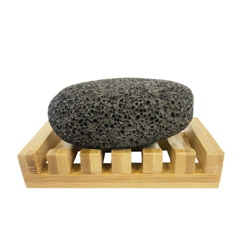 Lava Pumice Stone with Bamboo Tray
