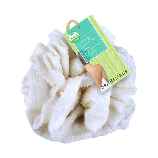 Bamboo Bath Puff White