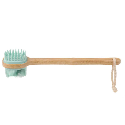 Dual-Sided Small Turquoise Silicone Bath Brush