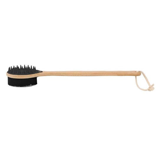 Dual-Sided Large Silicone Black Bath Brush