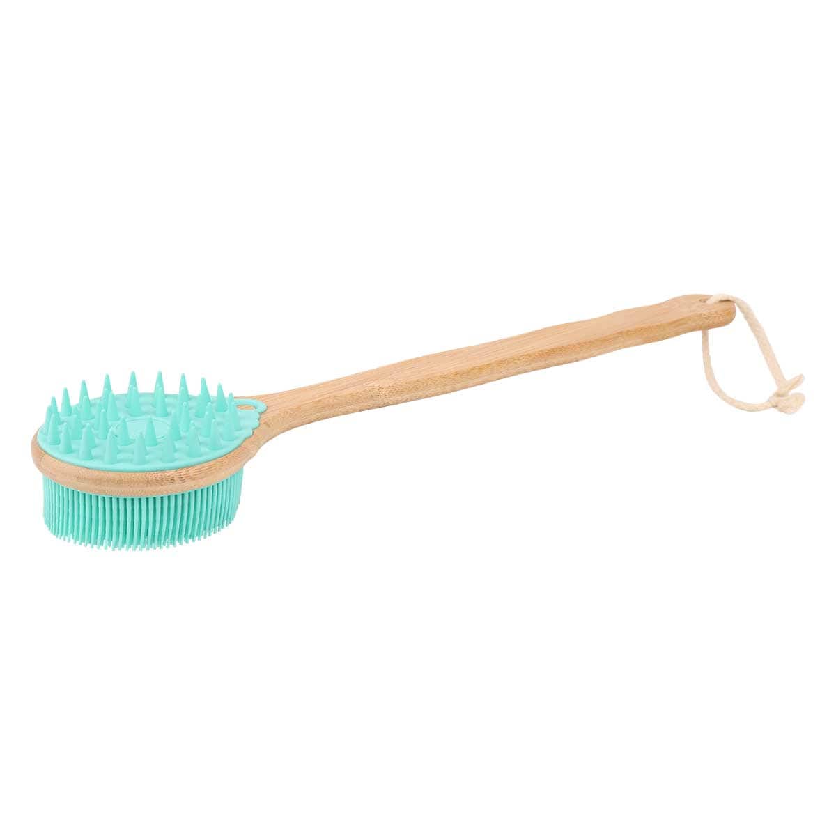 Dual-Sided Large Turquoise Silicone Bath Brush