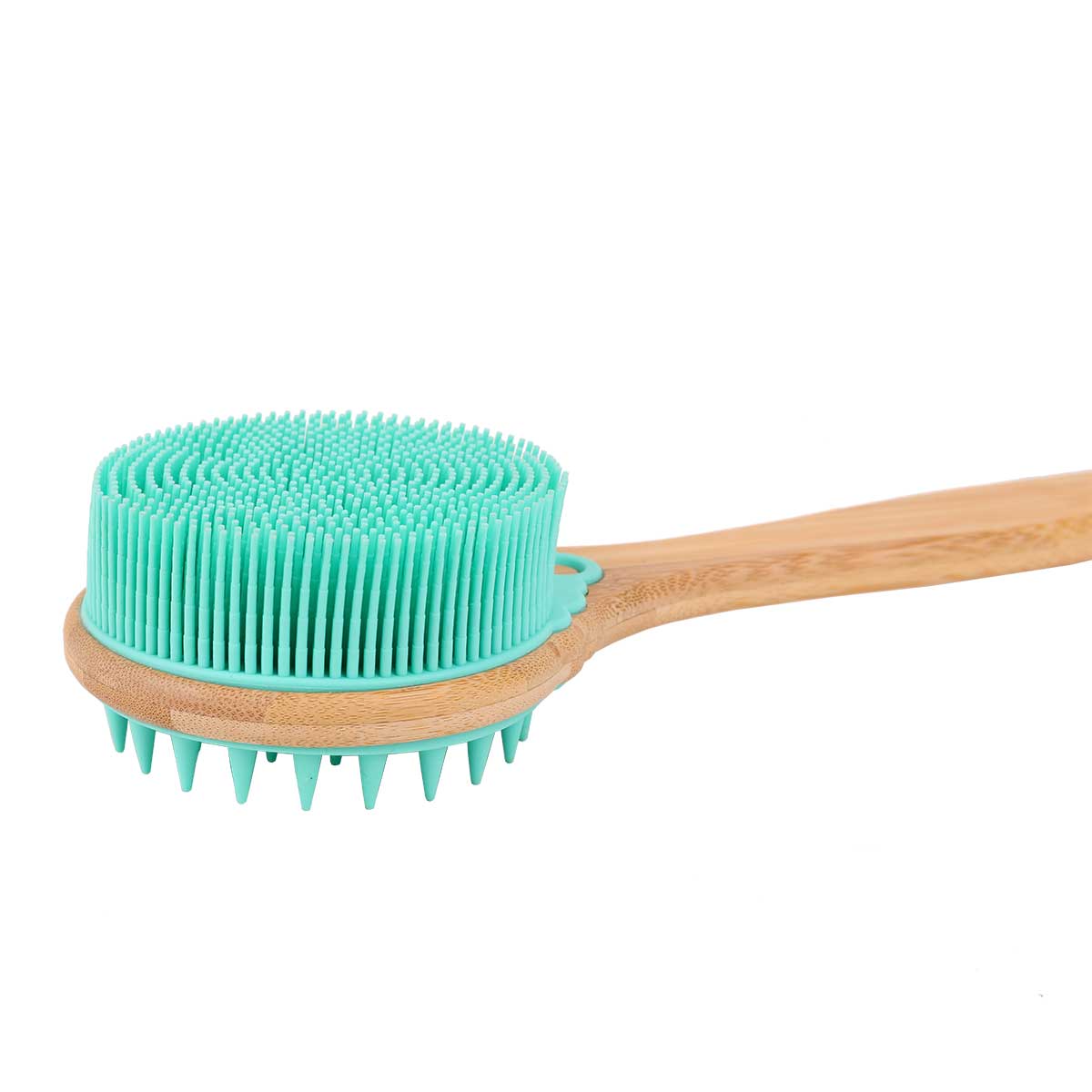 Dual-Sided Large Turquoise Silicone Bath Brush