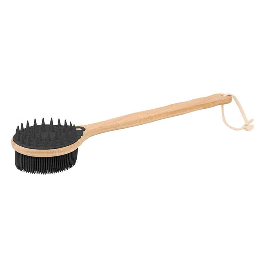 Dual-Sided Large Silicone Black Bath Brush