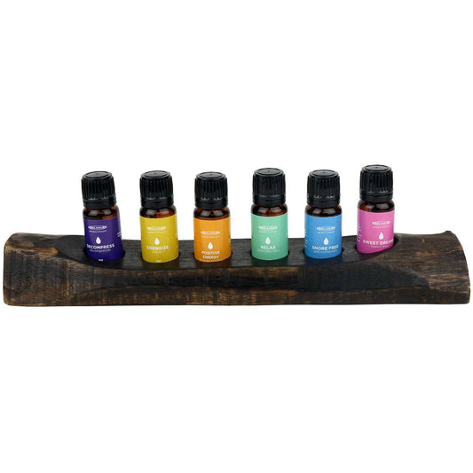 Mix of Six Essential Oil Blends Gift Set (6 x 10 ml Bottles)