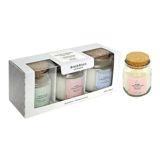 Sim & Ross Soy Wax Scented Candle 3-Piece Set