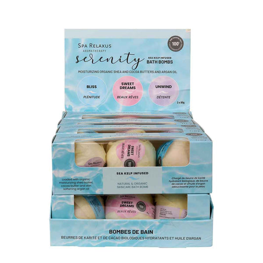 Serenity Bath Bombs 3 Piece Gift Set