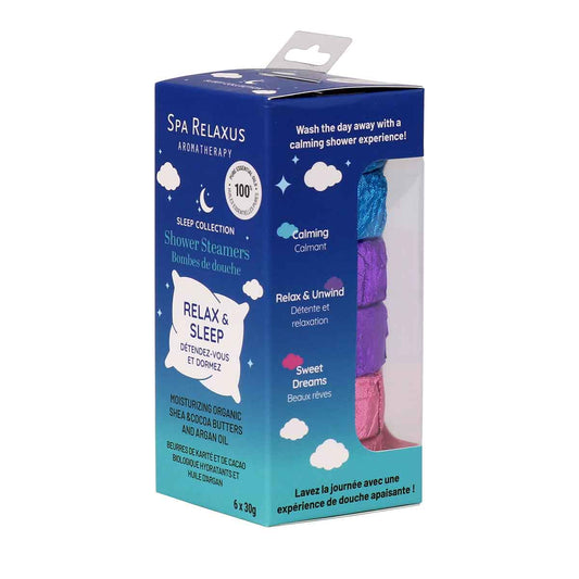 Relax & Sleep Shower Steamers 6 Piece Gift Set (6 x 30 g)