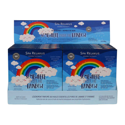 Somewhere Under The Rainbow Bath Bombs (2 x 130g) - Displayer of 8