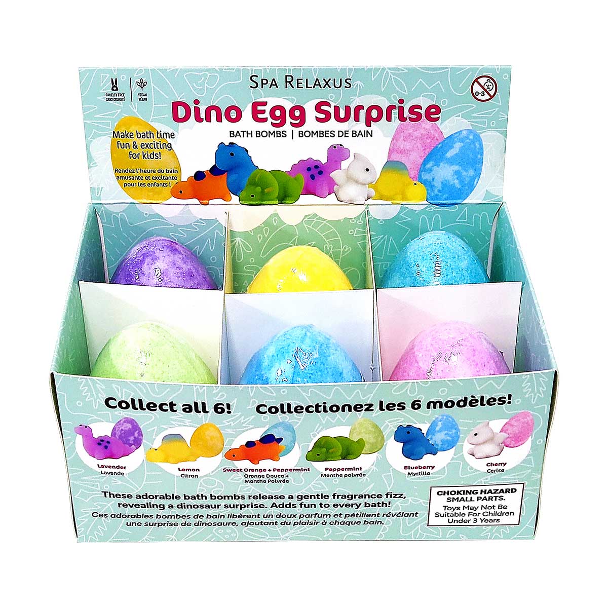Dino Egg Surprise Bath Bombs - Displayer of 6