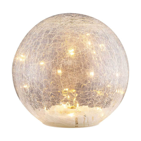 Faerie LED Crackle Glass Globe