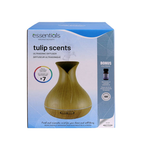 Tulip Scents Essential Oil Diffuser + 1 x 10 ml Lavender Essential Oil