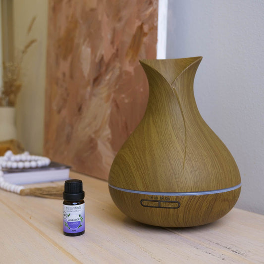 Tulip Scents Essential Oil Diffuser + 1 x 10 ml Lavender Essential Oil