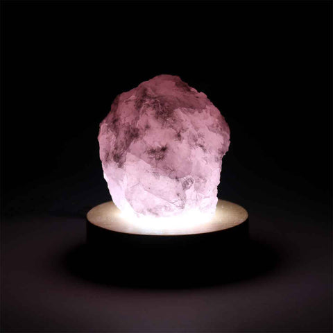 Crystal Aura Rose Quartz Healing Lamp