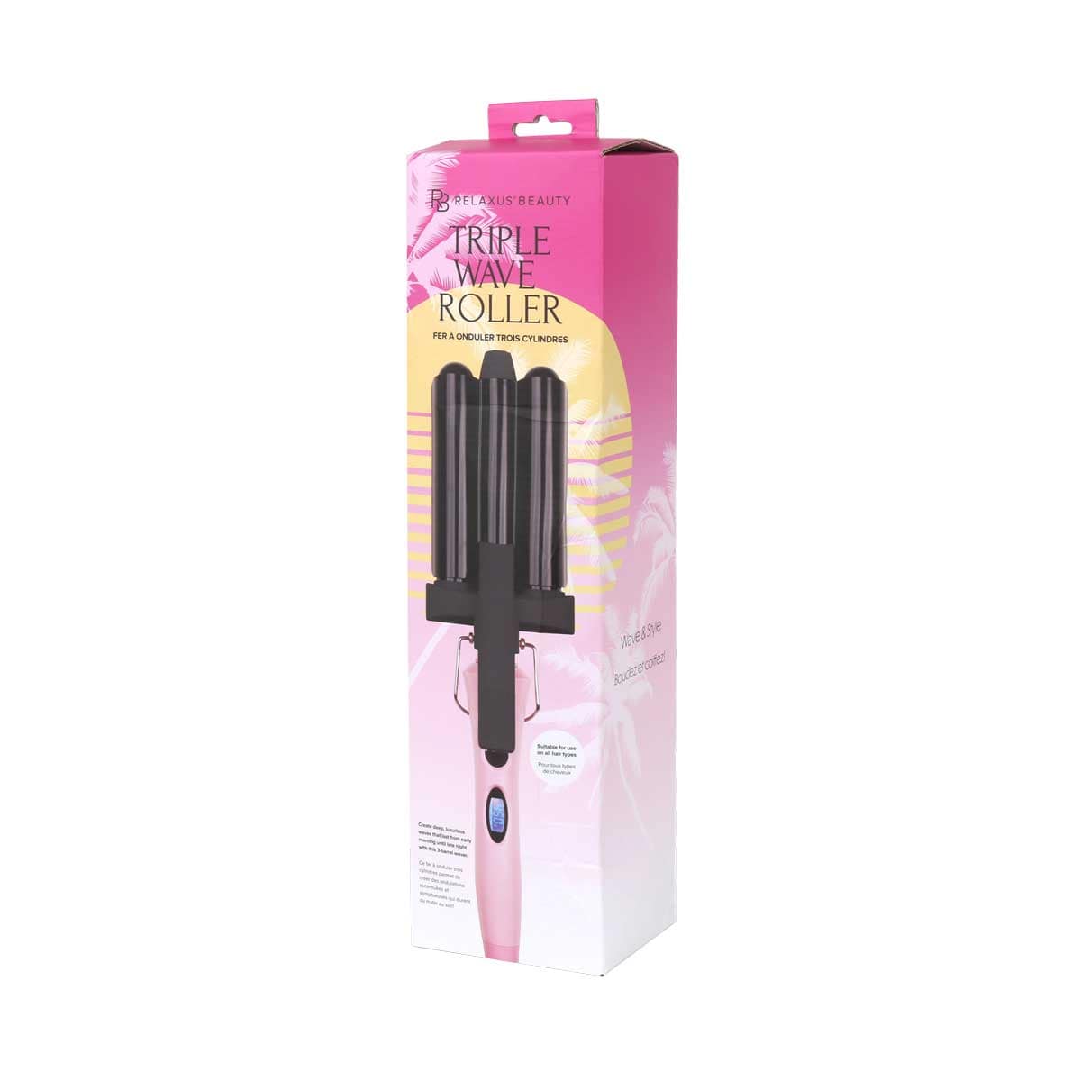 Pink Mask Roler Pink Blush Triple Wave Roller – Relaxus Professional