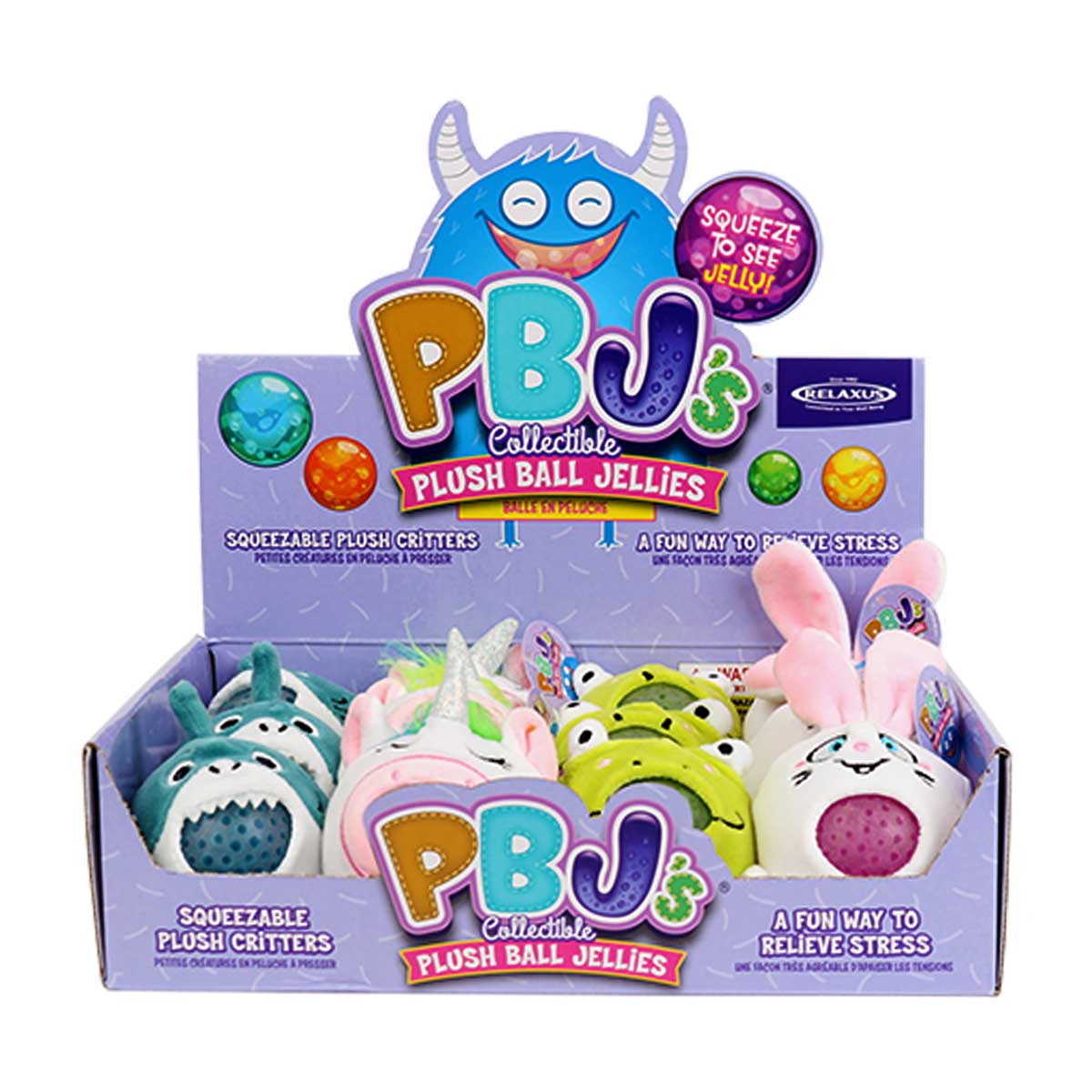 PBJ Collectible Plush Ball Jellies Displayer of 12