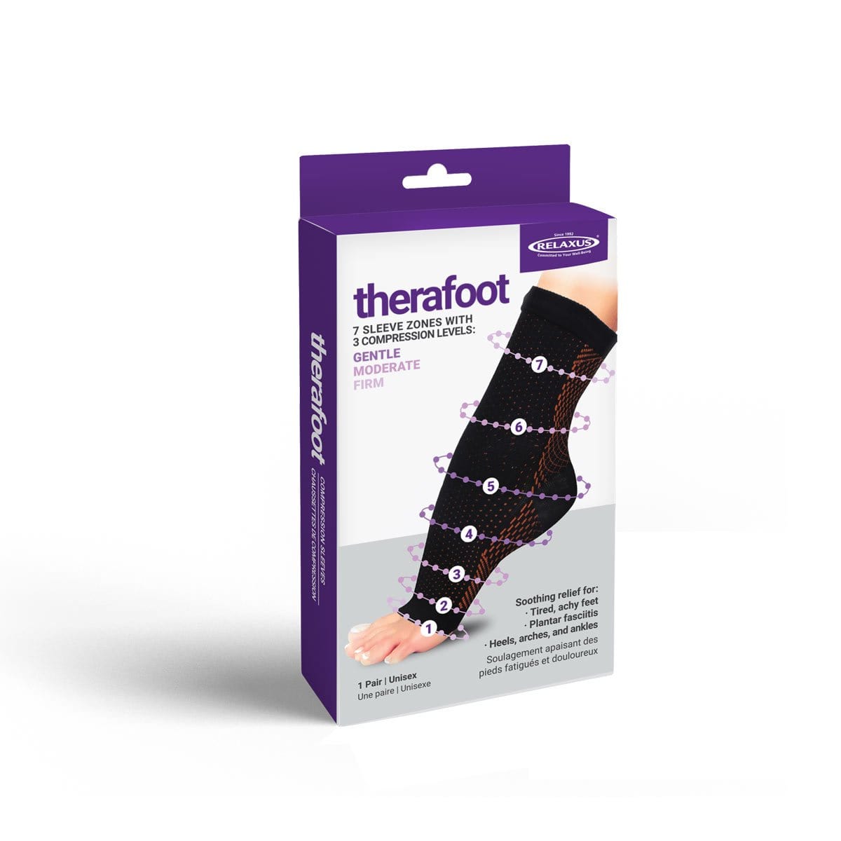 Therafoot Hemp Compression Foot Sleeves – Relaxus Professional