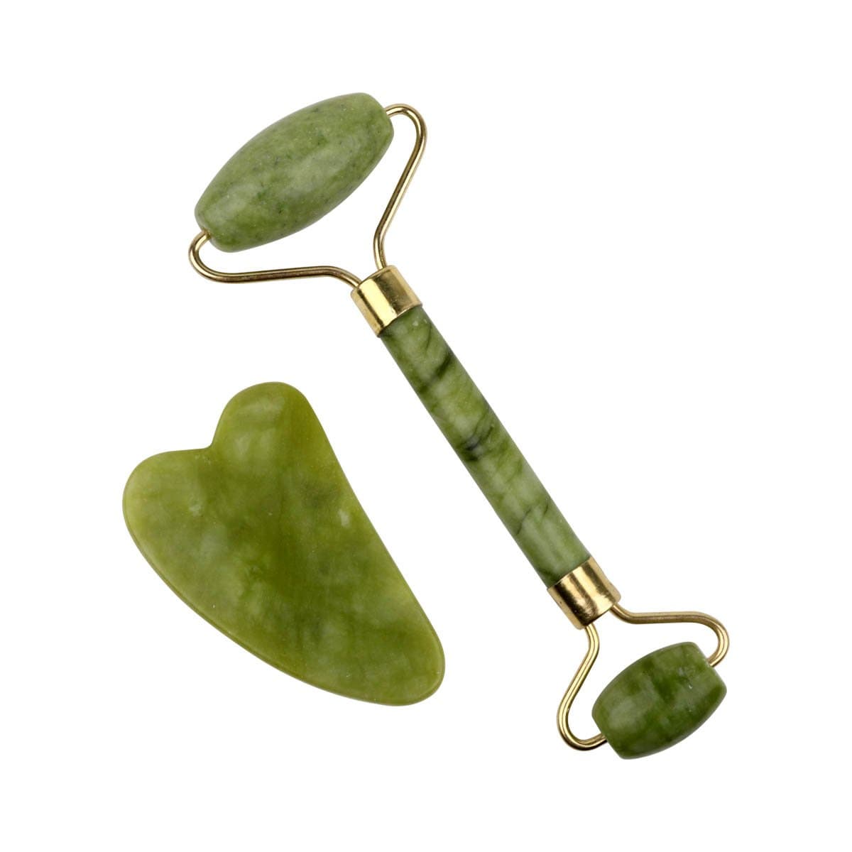 Jade Facial Roller & Gua Sha Set