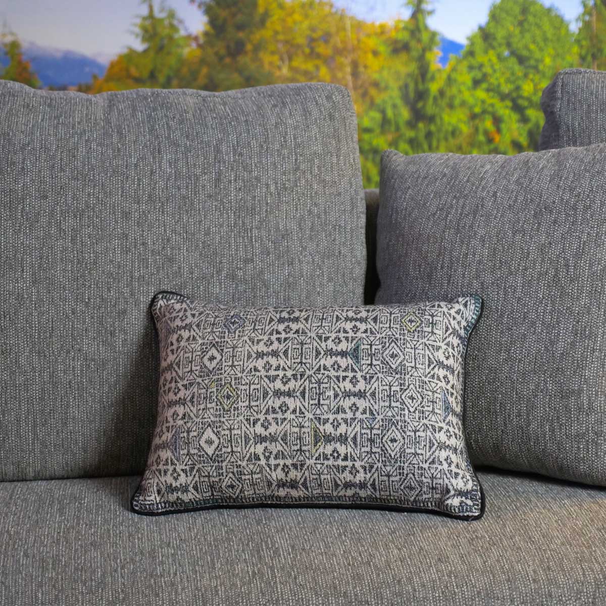 Prakash Lumbar Cushion on couch