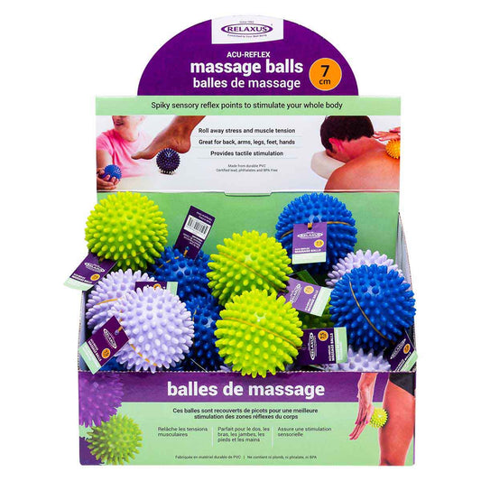 Spiky Massage Balls Displayers of 12