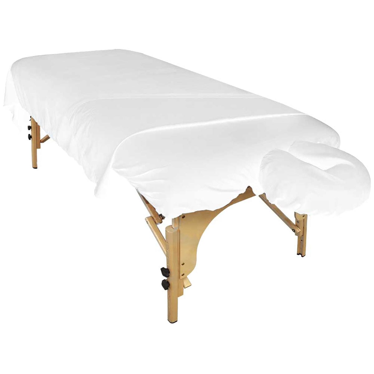 White Microfiber Massage Table Sheets