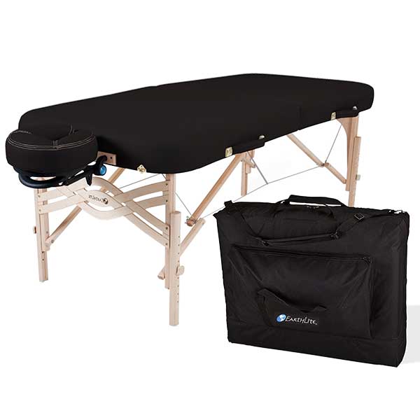 Earthlite Spirit Black Portable Massage Table Package